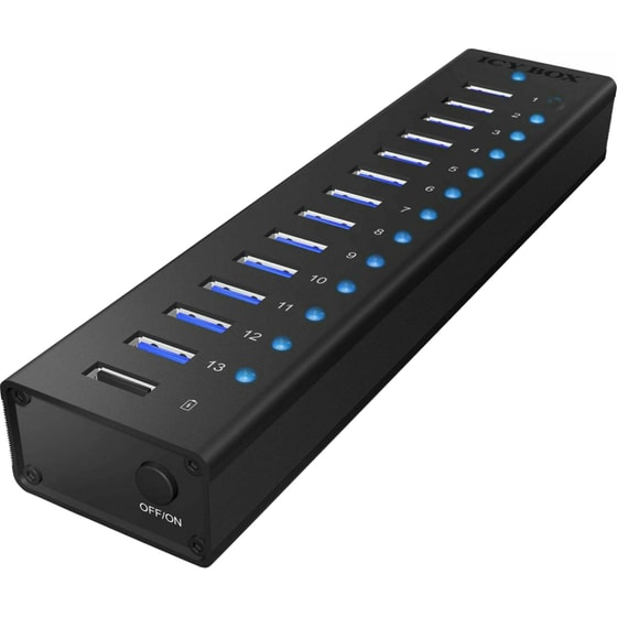 Icy Box IB-AC6113 USB Hub 14-Port USB 3.0 συμβατό με USB-A image 0