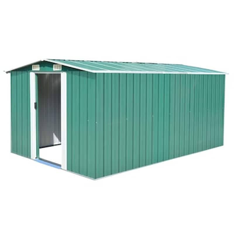 Vidaxl Αποθήκη Κήπου Πράσινη 257 X 398 X 178 Εκ. Μεταλλική VIDAXL