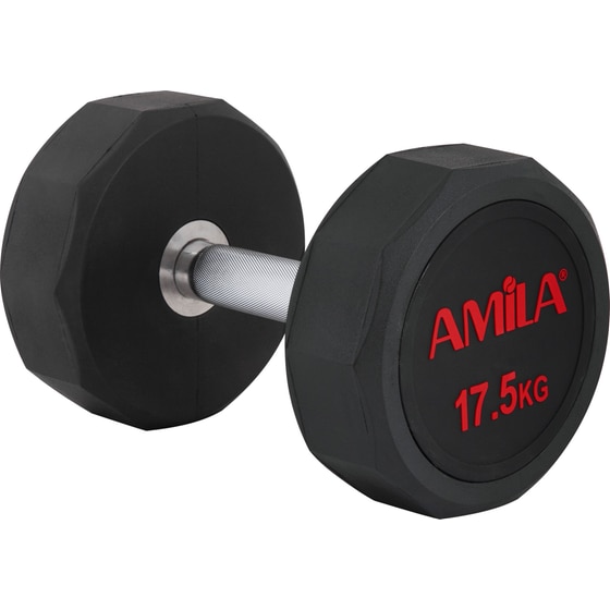 Βαράκι Δεκάγωνο 17.5kg Amila TPU Series 90627 από Ατσάλι - Μαύρο image 1