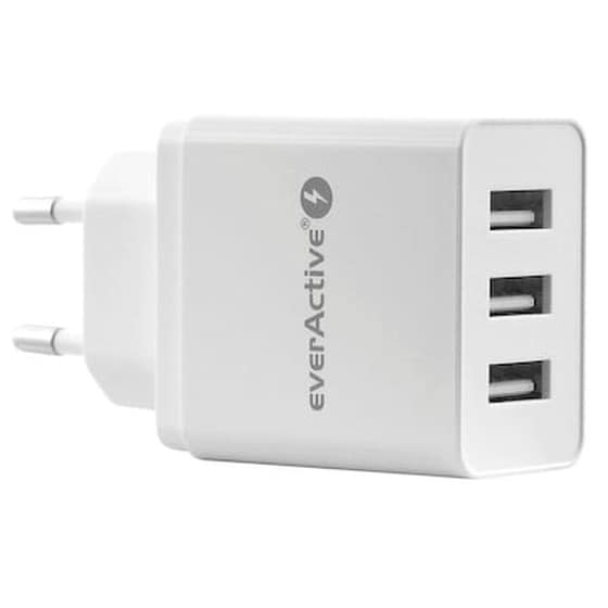 Φορτιστής Πρίζας Everactive Sc-300 3x Usb 3.4A 17W - White image 0