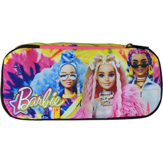 Κασετίνα Οβάλ GIM με 2 Θήκες Barbie Extra image 0