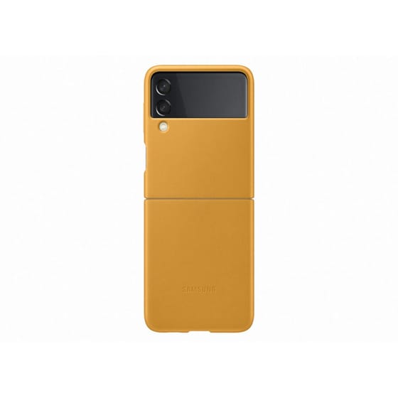 Θήκη Samsung Galaxy Z Flip 3 Leather Cover - Mustard image 2