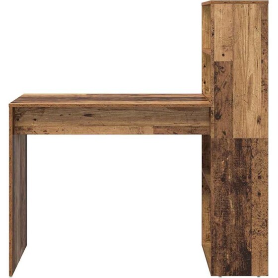 Γραφείο VidaXL από Επεξεργασμένο Ξύλο 113x54x120 cm - Παλιό Ξύλο image 3