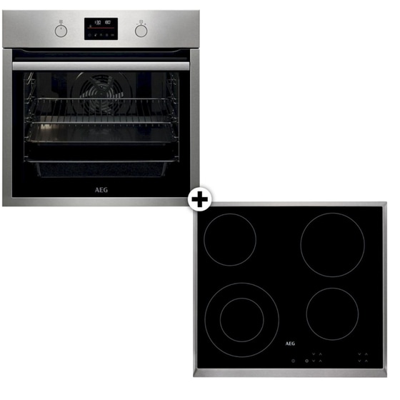 AEG HK624010XB & BPS351161M 72 Lt Inox Eντοιχιζόμενο Σετ Φούρνος και Εστία image 0