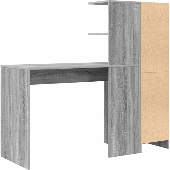 Γραφείο VidaXL 133,5x50x124 cm - Γκρι Sonoma (2 τεμ.) image 6
