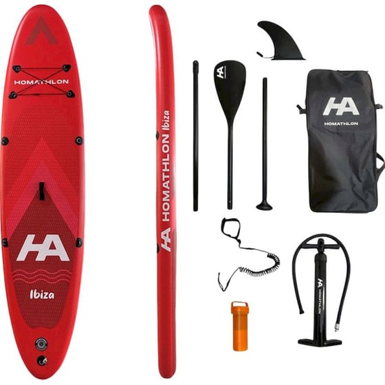 Φουσκωτή Σανίδα SUP HomAthlon Ibiza 315x76x15cm - Κόκκινη image 0