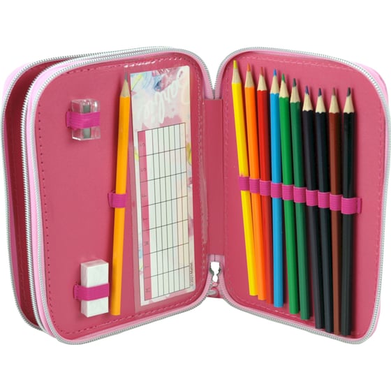 Κασετίνα Παραλληλόγραμμη Γεμάτη Barbie Paints Διπλή image 3