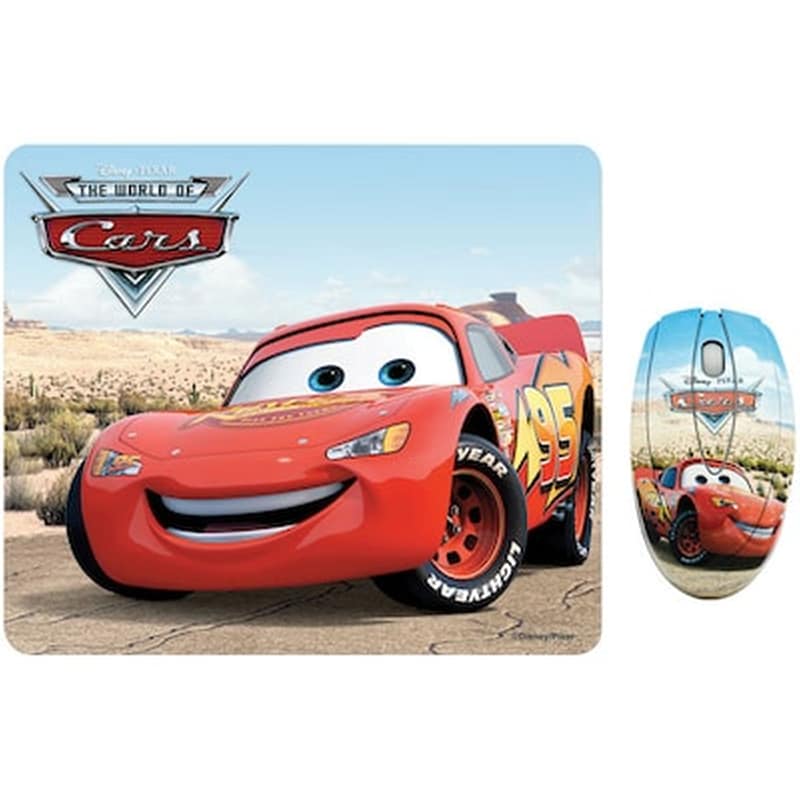 DISNEY Disney Cars Ενσύρματο Mini Ποντίκι Πολύχρωμο Mousepad