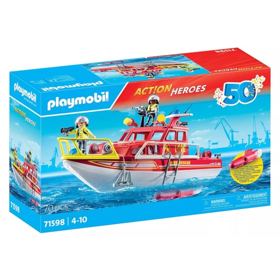 PLAYMOBIL® Action Heroes Πυροσβεστικό σκάφος διάσωσης (71598) image 0