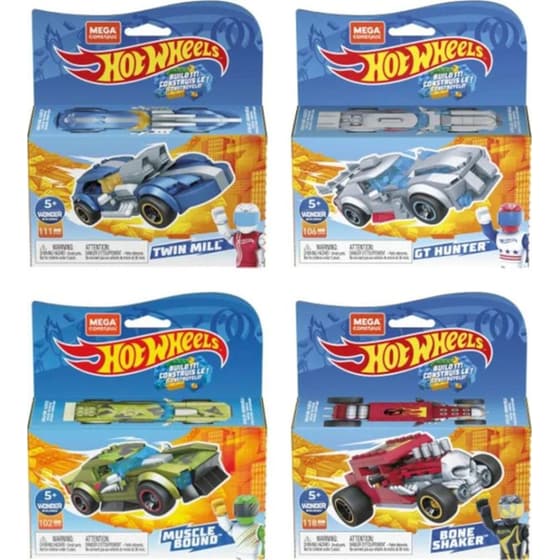 Αυτοκινητάκια Mega Bloks Mega Construx Hot Wheels Rockin Racers (1 Τεμάχιο) - Τυχαία Επιλογή Σχεδίου image 0