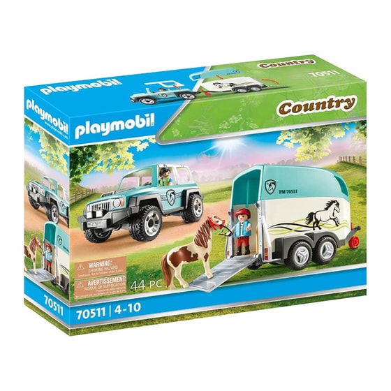 PLAYMOBIL® Country Όχημα με τρέιλερ μεταφοράς πόνυ (70511) image 0