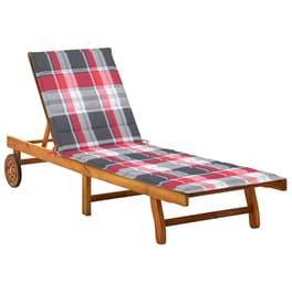 Ξαπλώστρα VidaXL από Μασίφ Ξύλο Ακακίας 200x59/63x30-85 cm - Πολύχρωμη
