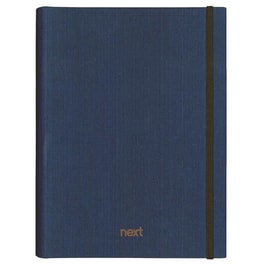 Next Fabric Τετράδιo Με Κρυφό Σπιράλ 21x29εκ. 5θεμ., 175φ. Μπλε Με Λάστιχο