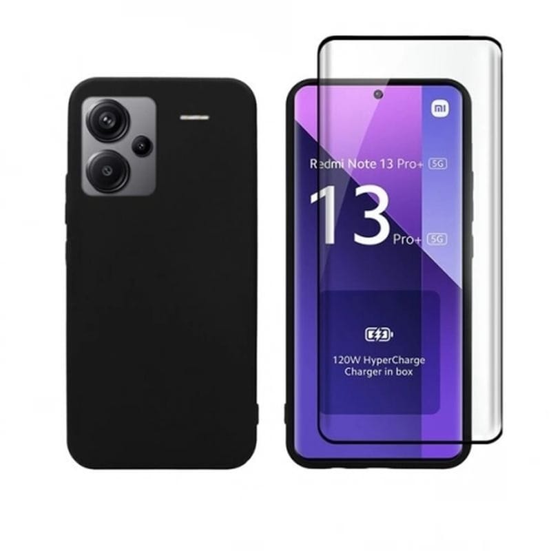 VIVID Θήκη + Προστατευτικό οθόνης Xiaomi Redmi Note 13 Pro+ - Vivid Set TPU Case + Tempered Glass - Black