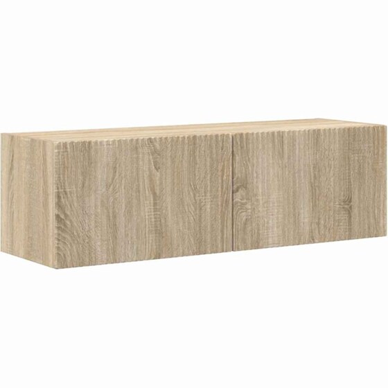 Έπιπλο Τηλεόρασης VidaXL Επιτοίχιο 2 τμχ 196 x 31 x 29,5 cm - Sonoma Δρυς image 4