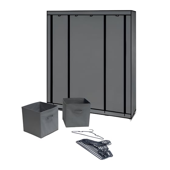 Φορητή Ντουλάπα SPM 30010081 Υφασμάτινη 135x45x175 cm - Γκρι image 0