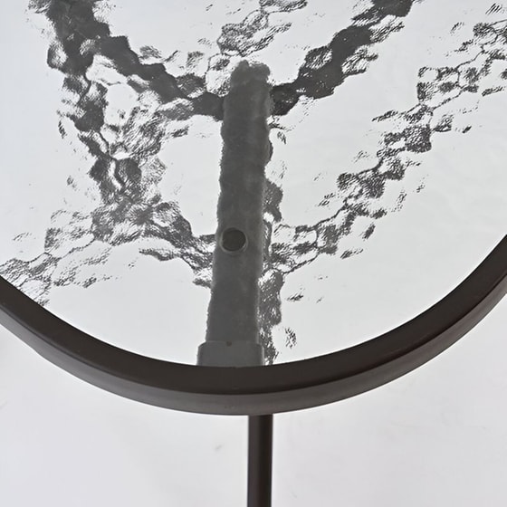 Τραπέζι Εξωτερικού Χώρου Homemarkt Μεταλλικό 140x80x72 cm - Διάφανο/Μαύρο image 3