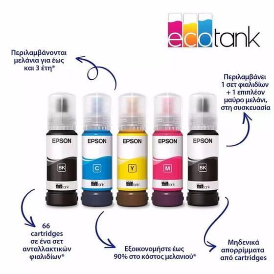 EPSON EcoTank L1270 Έχρωμος Εκτυπωτής Inkjet Α4 με δοχεία μελανιού, WiFi image 1