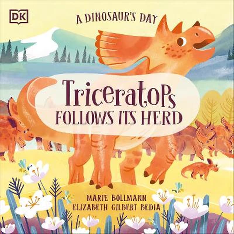 A Dinosaurs Day: Triceratops Follows Its Herd