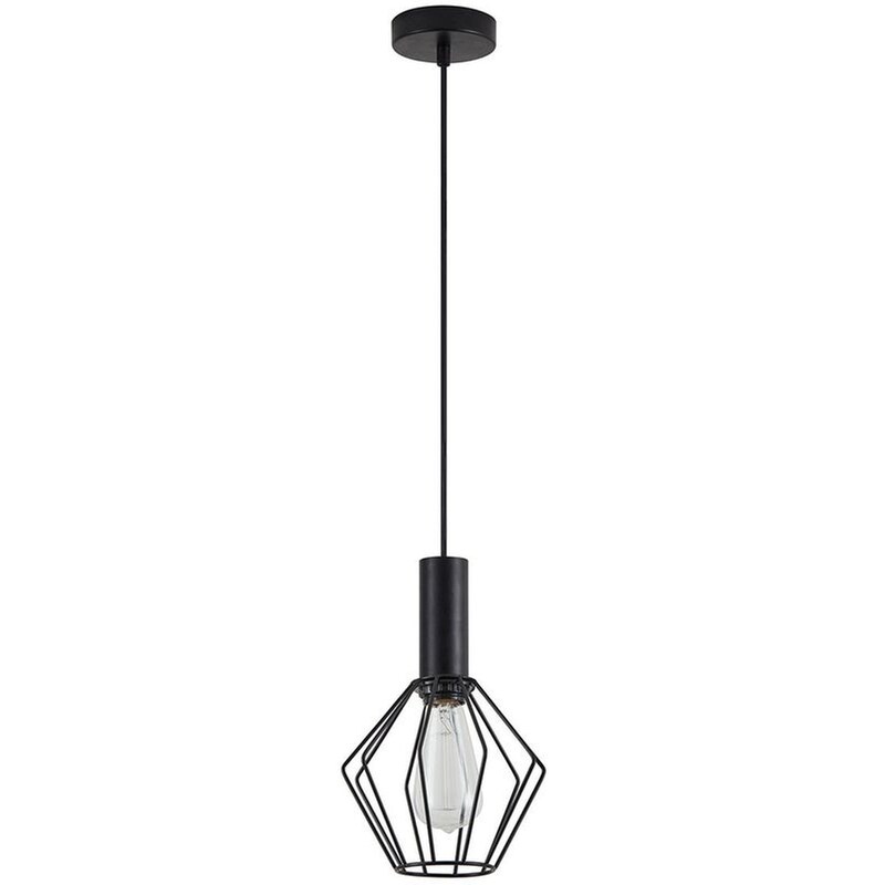 Φωτιστικό Οροφής Μονόφωτο Homelighting 77-8526 από Μέταλλο Φ20x18-300 cm - Μαύρο