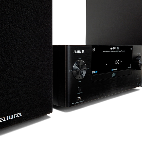 Ηχοσύστημα Aiwa MSBTU-500 2.0 50W Με CD/Digital Media Player - Μαύρο image 5