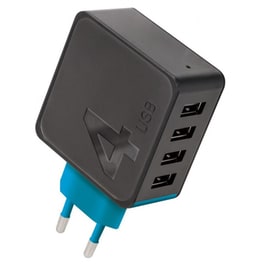 Φορτιστής Πρίζας Forever Tc-04 4x Usb 4.8A - Black