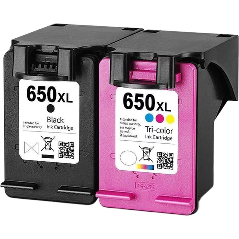 PREMIUM Συμβατό HP 650 XL Μαύρο / Πολλαπλό Πακέτο 2 Μελανιών Εκτυπωτή