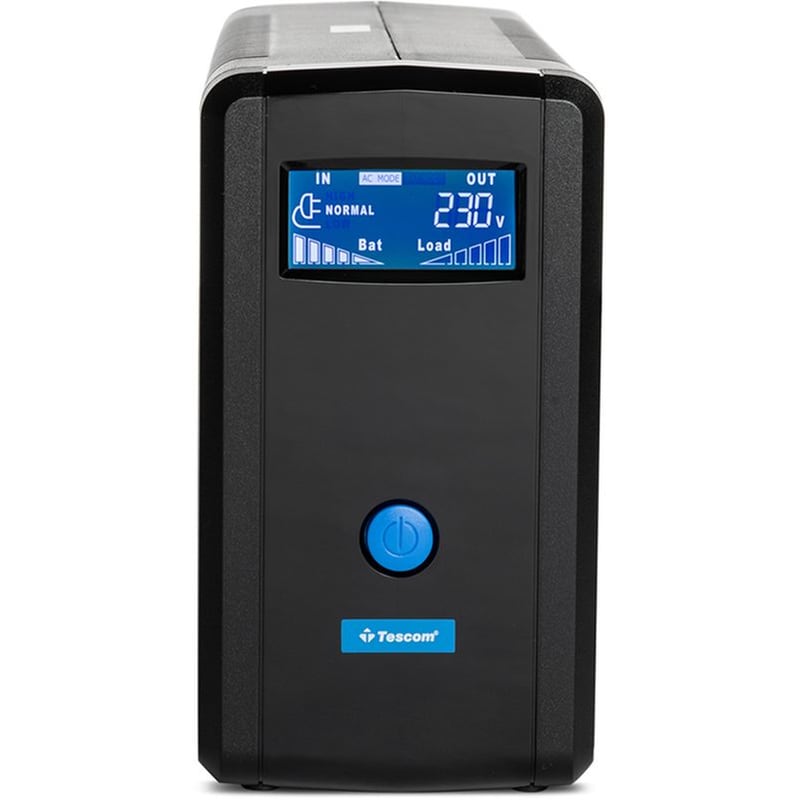 UPS Tescom Plus LCD 650AP 650VA 230V Μαύρο