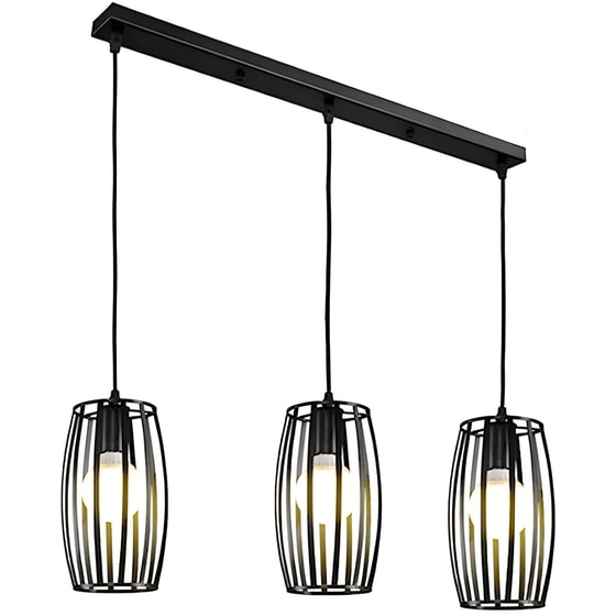 Κρεμαστό Φωτιστικό Οροφής R80 Cylindro 5 Μεταλλικό - Μαύρο image 0