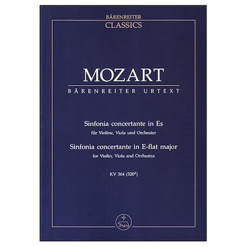 BARENREITER Βιβλίο Για Σύνολα Barenreiter Mozart - Sinfonia Concertante In Eb Major Kv 364 [pocket Score]