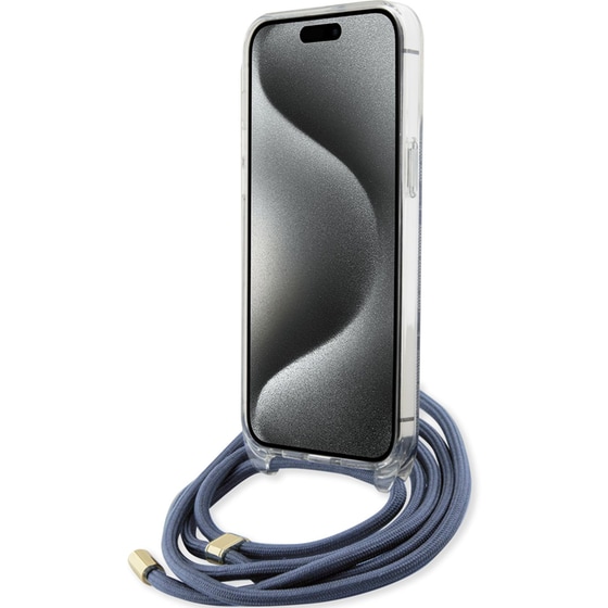 Guess “4g Logo Collection” Crossbody Hard Case Θήκη Προστασίας Από Σιλικόνη Με Λουράκι – Iphone 15 Pro Max (μπλε – Guhcp15xhc4seb) image 2