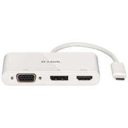 Αντάπτορας D-Link DUB-V310 3 σε 1 USB-C σε HDMI/VGA/DisplayPort  - Λευκό