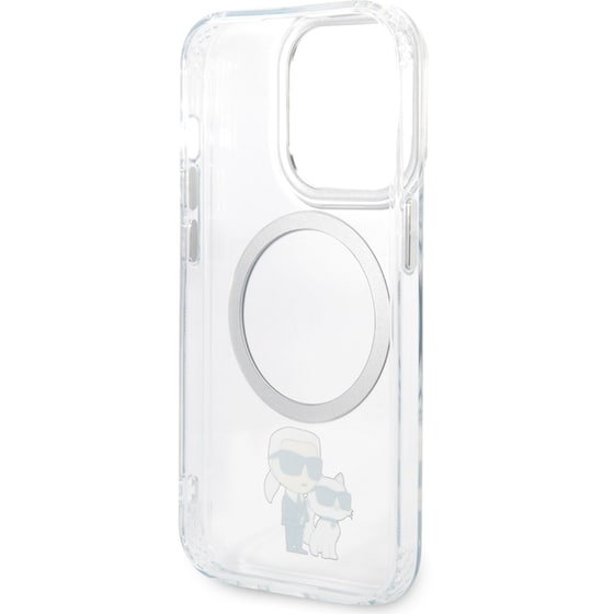 Karl Lagerfeld Iml Nft Back Cover Hard Case Karl  Amp; Choupette Διάφανη Θήκη Προστασίας Με Ενσωματωμένο Δαχτυλίδι Magsafe – Iphone 14 Pro Max (clear/grey) image 6