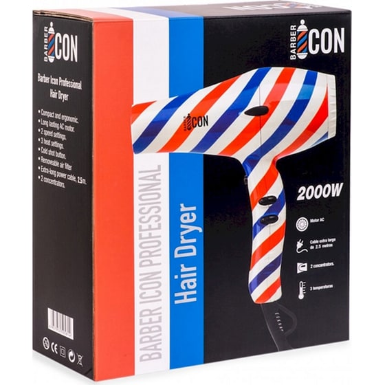Σεσουάρ Μαλλιών BARBER ICON Barber Pole CF-6300 2000W Πολύχρωμο image 2