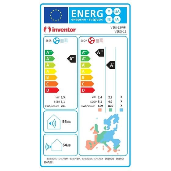 INVENTOR Vero VERI-12WFI/VERO-12 Κλιματιστικό Inverter 12.000 BTU A++/A+++ με Ιονιστή & WiFi image 11