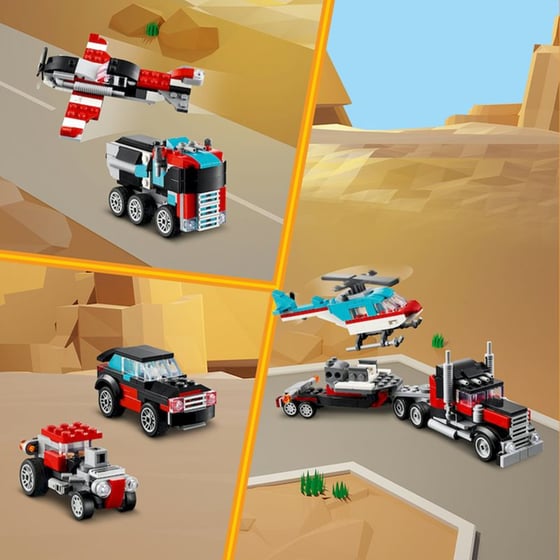LEGO® Creator 3in1 Flatbed Truck with Helicopter (31146) image 1