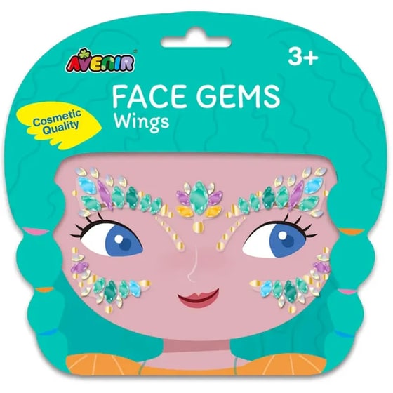 Σετ Παιδικά Αυτοκόλλητα Avenir Face Gems Wings image 1