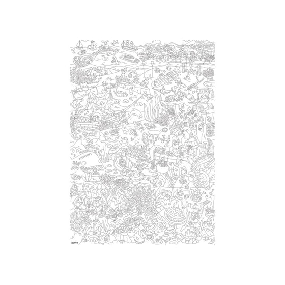 Omy, Giant Coloring Poster, Αφίσα Γίγας Για Ζωγραφική, Ocean, 3-99 Χρονών, Pos38, 1τμχ. image 1