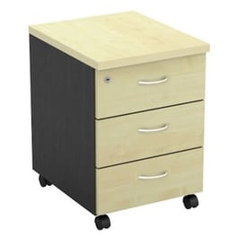 Συρταριέρα Γραφείου Woodwell 40x48x56cm - Ανθρακί/Σημύδα