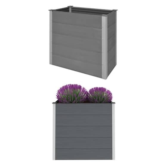 Vidaxl Ζαρντινιέρα Υπερυψωμένη Γκρι 100 X 50 X 91 Εκ. Από Wpc image 0