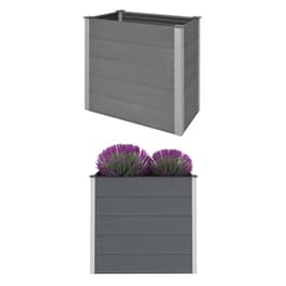 Vidaxl Ζαρντινιέρα Υπερυψωμένη Γκρι 100 X 50 X 91 Εκ. Από Wpc