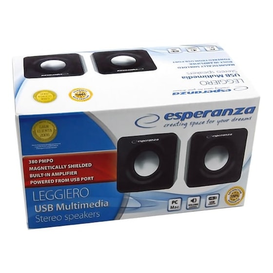 Ηχεία 2.0 Esperanza Leggiero Ep111 Cube 6W - Μαύρο image 1