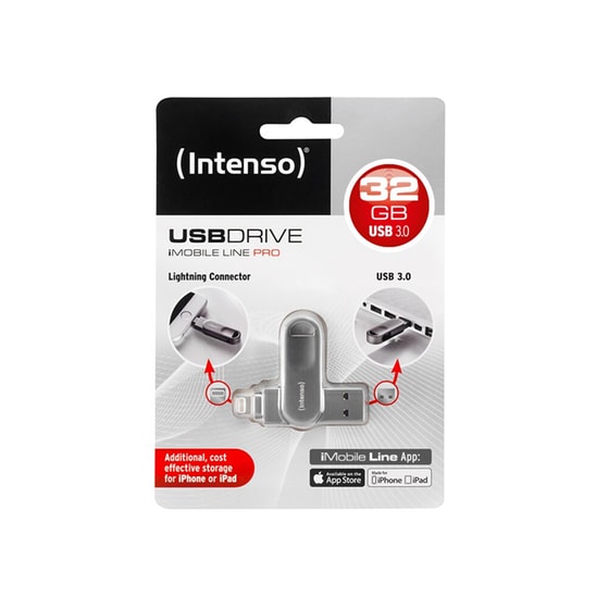USB Stick Intenso iMobile Line Pro 32GB 3.0/Lightning Μαύρο image 1