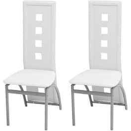 Vidaxl Καρέκλες Τραπεζαρίας 2 Τεμ. Λευκές Από Συνθετικό Δέρμα