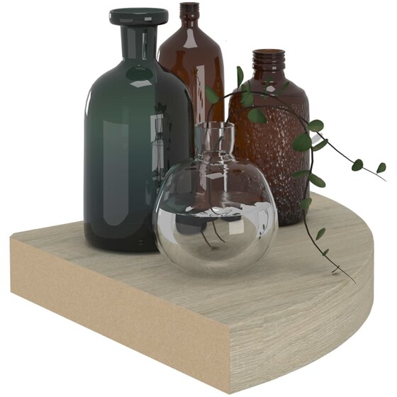 Ράφια Τοίχου VidaXL από MDF 25x25 cm 2 Τμχ - Δρυς/ Μπεζ image 6