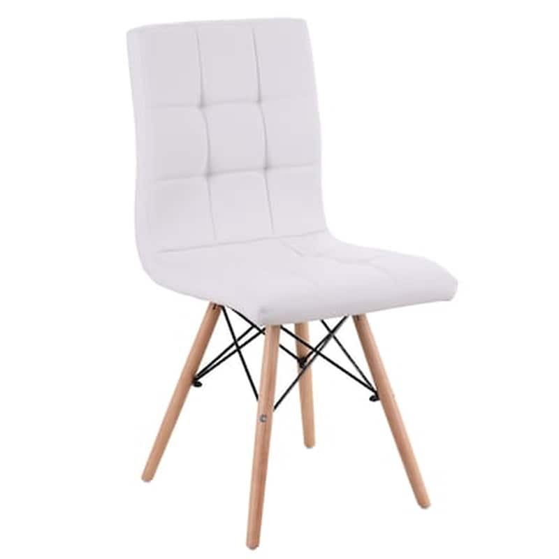 ESMARKET Καρέκλα Esmarket Cupplessus Pu 43x55x86cm - Λευκό