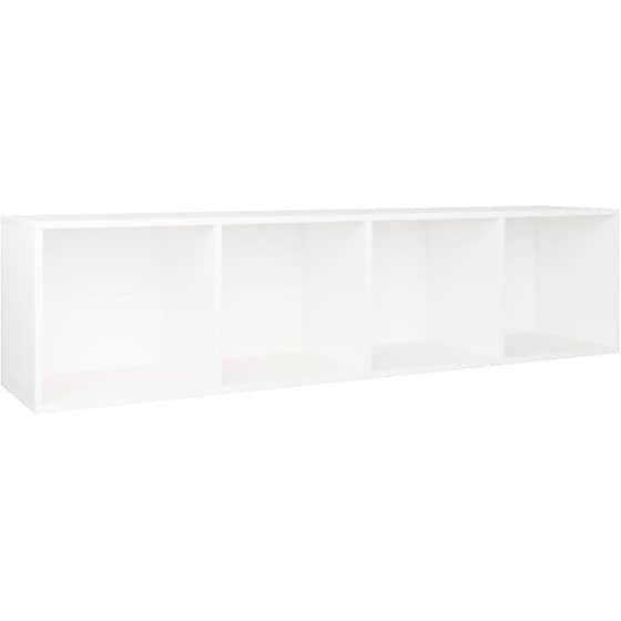 Βιβλιοθήκη VidaXL από Μοριοσανίδα 36x30x143 cm - Λευκό image 7