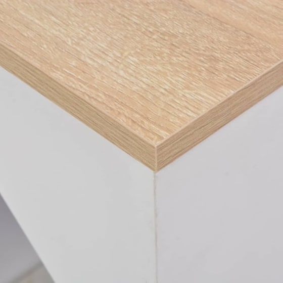 Vidaxl Τραπέζι Μπαρ Με Ραφιέρα Λευκό 115 X 59 X 200 Εκ. image 2