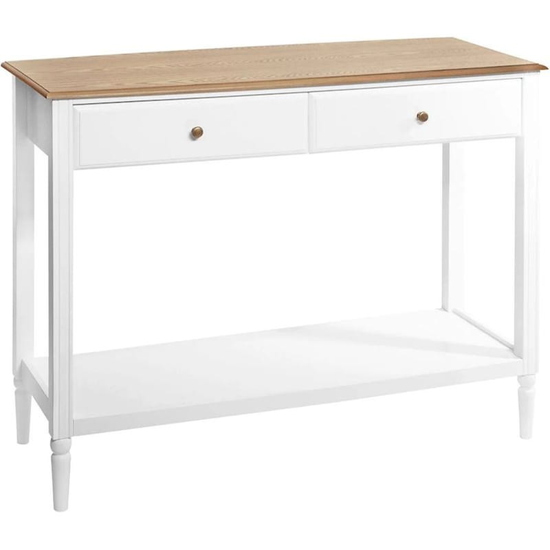 SPITISHOP Κονσόλα Εισόδου Spitishop A-s Solen 166602 από Μοριοσανίδα/MDF 110.5x40x85cm - Λευκό/Καφέ