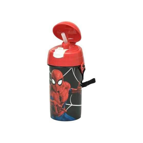 Παγούρι Gim Πλαστικό Fd Spiderman Black City 500 ml Μαύρο image 2